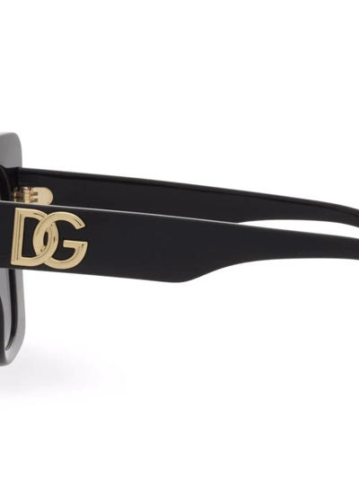 Shop Dolce & Gabbana Dg Crossed Sunglasses In Black