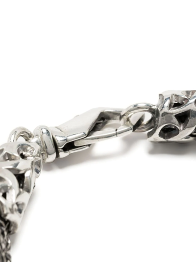 Emanuele Bicocchi Beaded Claw Bracelet In Silver