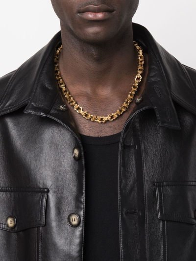Emanuele Bicocchi Gold Plated Spike Chain Necklace In Gold