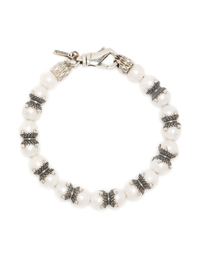 Shop Emanuele Bicocchi Large Freshwater Pearl Bracelet In White