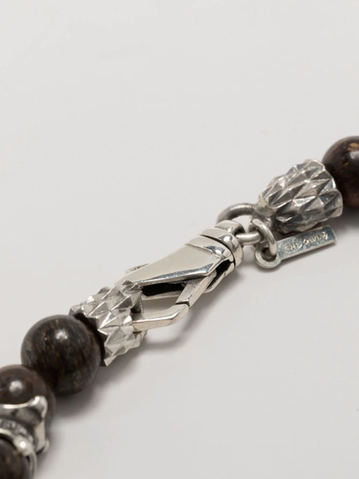 Emanuele Bicocchi Tiger Eye Beaded Bracelet In Brown