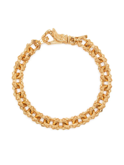 Shop Emanuele Bicocchi Spiked-chain Braceket In Gold