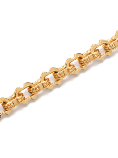 Shop Emanuele Bicocchi Spiked-chain Braceket In Gold