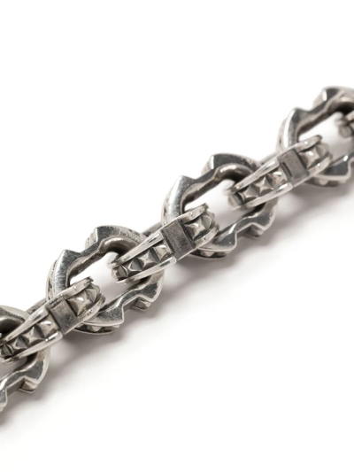 Shop Emanuele Bicocchi Spike Chain-link Bracelet In Silber