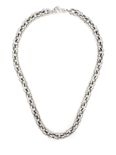 Shop Emanuele Bicocchi Spiked-link Chain Necklace In Silber
