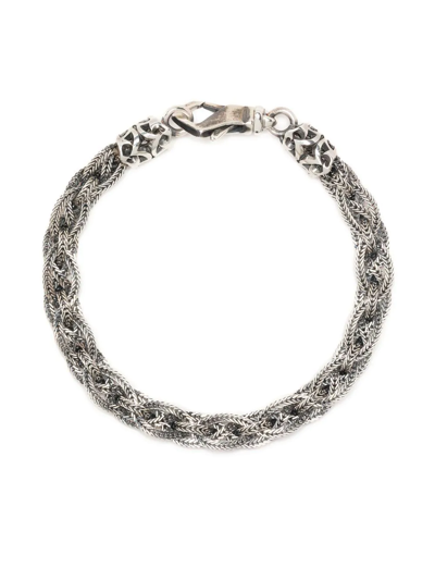 Shop Emanuele Bicocchi Celtic-braid Bracelet In Silber