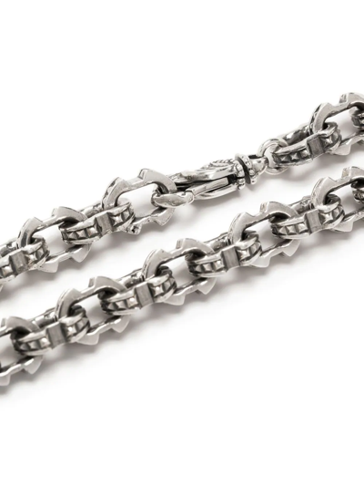 Shop Emanuele Bicocchi Spiked-link Chain Necklace In Silber