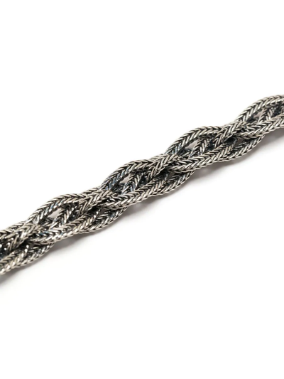 Shop Emanuele Bicocchi Celtic-braid Bracelet In Silber