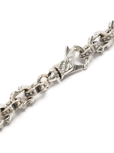 Shop Emanuele Bicocchi Spiked Chain-link Necklace In Silber