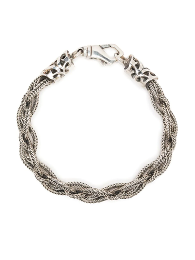 Shop Emanuele Bicocchi Celtic-braid Bracelet In Silver
