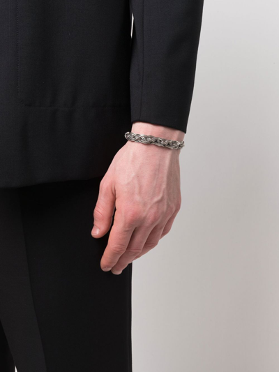 Emanuele Bicocchi Celtic-braid Bracelet In Silver