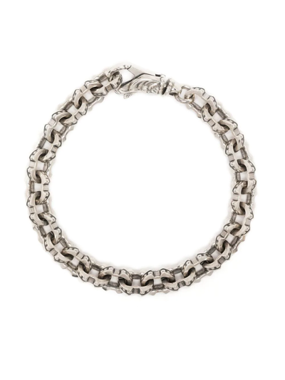 Shop Emanuele Bicocchi Spiked-link Chain Bracelet In Silber