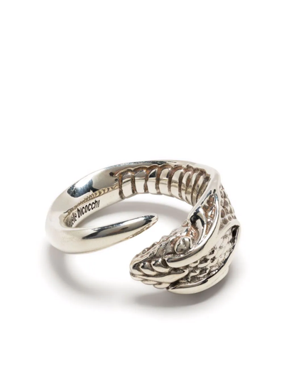 Shop Emanuele Bicocchi Serpent-wrap Ring In Silber