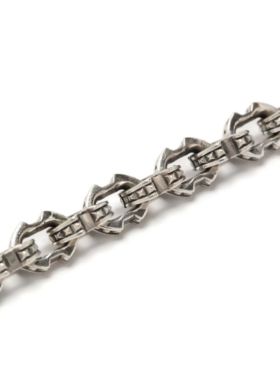Shop Emanuele Bicocchi Spiked-link Chain Bracelet In Silber
