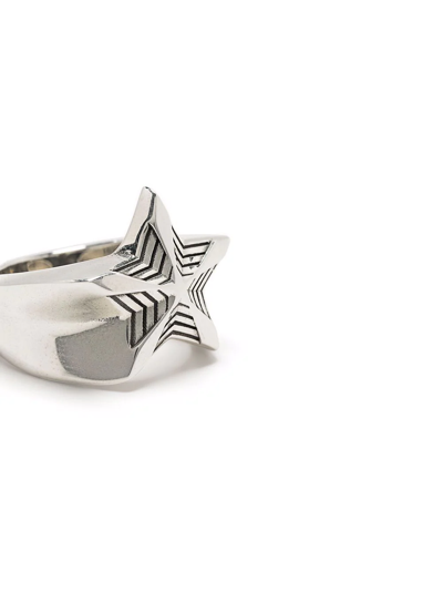 Emanuele Bicocchi Sterling Silver Star Ring In Silber