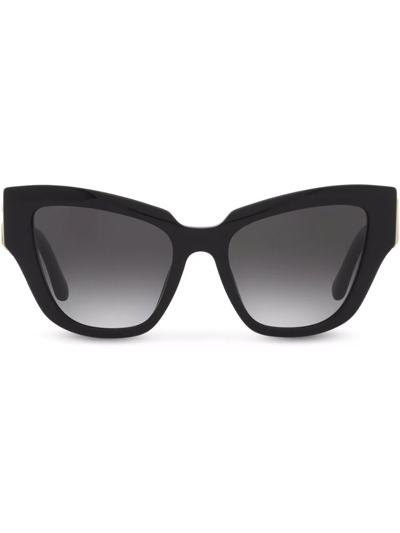 Shop Dolce & Gabbana Dg Crossed Sunglasses In Grey