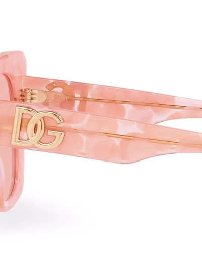 Shop Dolce & Gabbana Dg Crossed Sunglasses In Pink