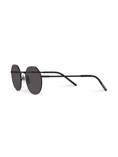 Shop Dolce & Gabbana Gros Grain Sunglasses In Grey