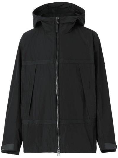 Shop Burberry Lightweight Hooded Jacket In Schwarz