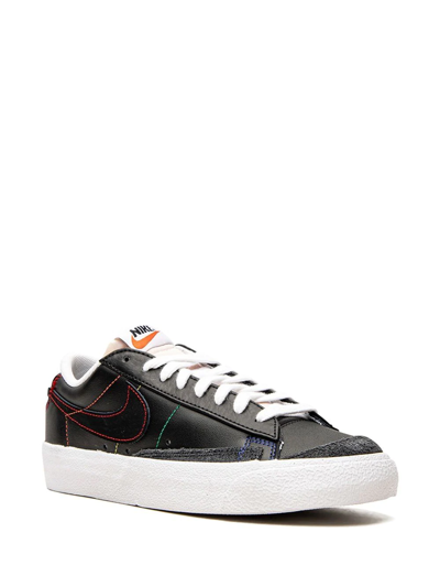 Nike Blazer Low 77 "multicolor Stitch" Sneakers In Black