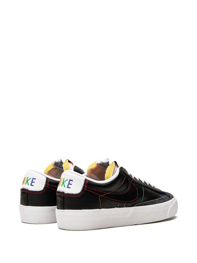 Nike Blazer Low 77 "multicolor Stitch" Sneakers In Black