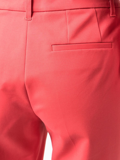 Shop Emporio Armani High-waist Straight Trousers In Rosa