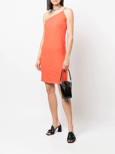 Shop Dsquared2 Off-shoulder Knee-length Dress In Orange
