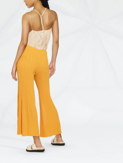 Shop By Malene Birger Irvan Wide-leg Trousers In Orange