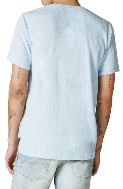 Shop Lucky Brand Short Sleeve Henley T-shirt In Blue Bell