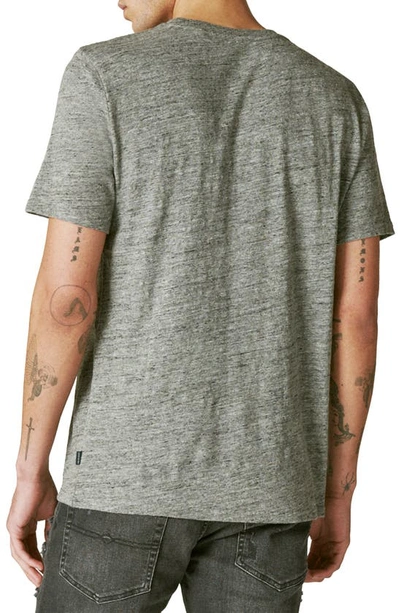 Shop Lucky Brand Short Sleeve Henley T-shirt In Heather Grey