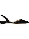 Paul Andrew 'rhea' Slingback Ballerinas In Black