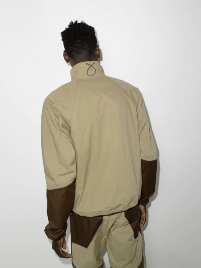 Snuningur Panelled Track Jacket In Neutrals