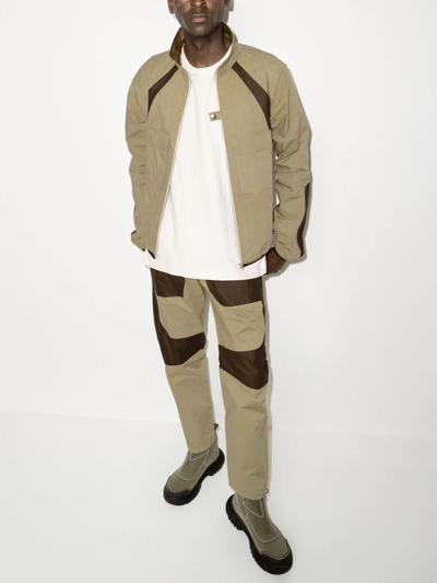 Shop Arnar Mar Jonsson Panelled Track Jacket In Neutrals