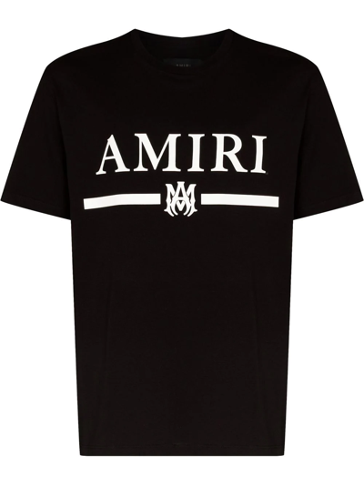 Shop Amiri Ma Bar Cotton T-shirt In Black