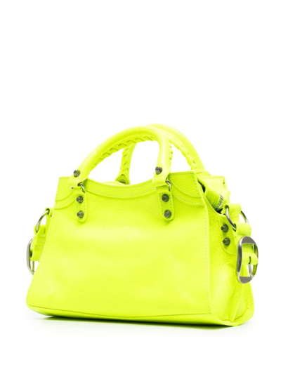 Shop Balenciaga Neo Cagole Small Tote Bag In Yellow