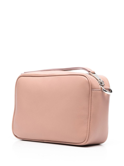 Shop N°21 Logo-plaque Leather Crossbody Bag In Pink