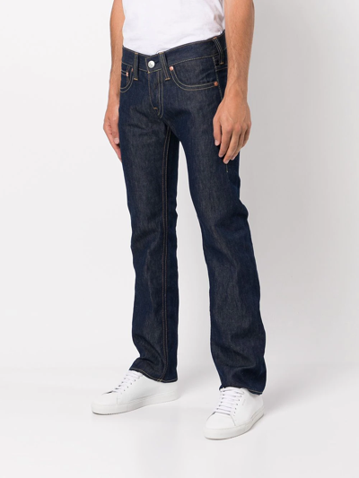 Shop Junya Watanabe Mid-rise Straight Leg Jeans In Blau