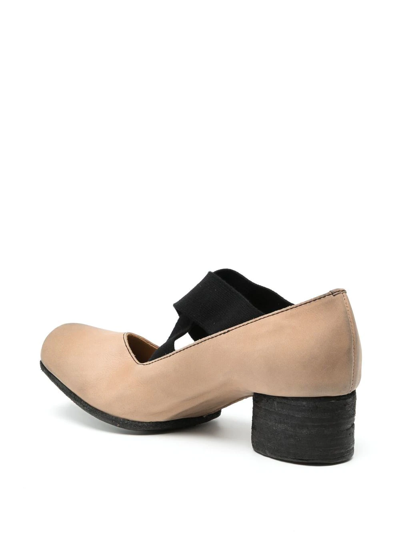 Shop Uma Wang Ballerina Square Toe Elasticated Pumps In Braun