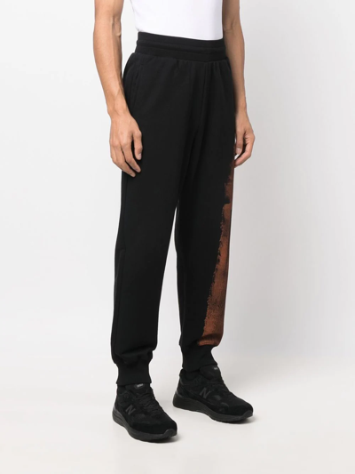Shop A-cold-wall* Abstract-print Cotton Track Pants In Schwarz