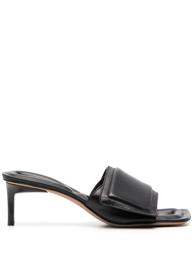 Shop Jacquemus Piscine 65mm Square-toe Sandals In Schwarz