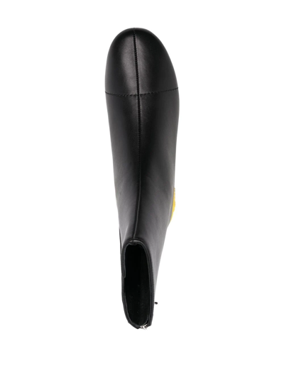Raf Simons Solaris High-top Leather Boots In Schwarz