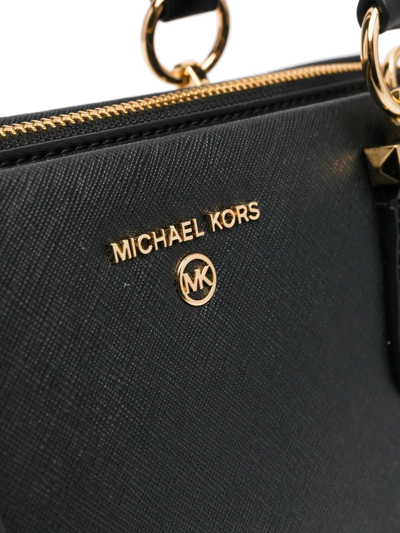 Michael Michael Kors Sienna Pebbled-leather Tote Bag In Schwarz