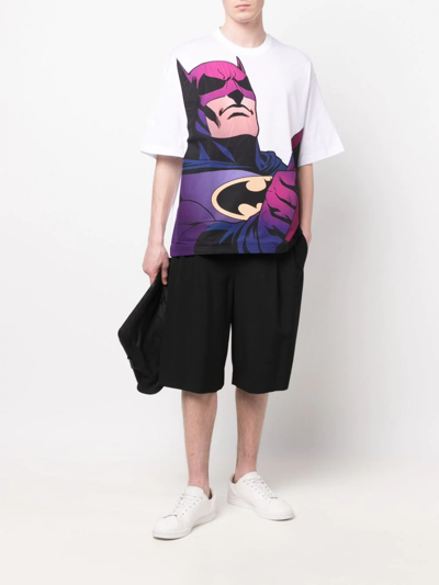 Shop Lanvin X Batman Oversized Graphic-print T-shirt In Weiss