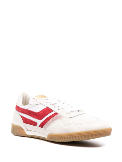 Shop Tom Ford Jackson Panelled Sneakers In Weiss