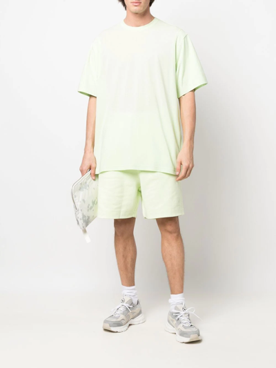 Y-3 Logo-print Cotton T-shirt In Grün