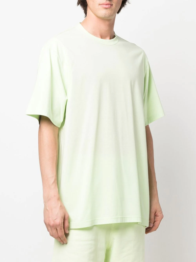 Y-3 Logo-print Cotton T-shirt In Grün