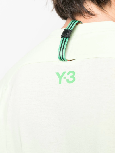 Shop Y-3 Logo-print Cotton T-shirt In Grün