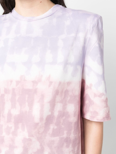 Shop Dependance Tie-dye Cotton T-shirt In Rosa