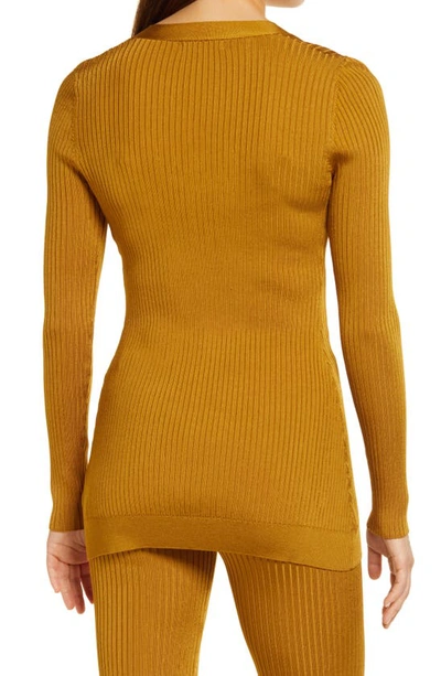 Shop Good American Rib Cardigan In Goldenrod001