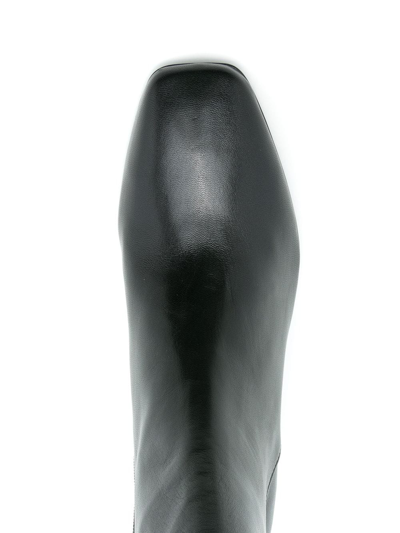 Shop Sarah Chofakian Torquay Leather Boots In Black